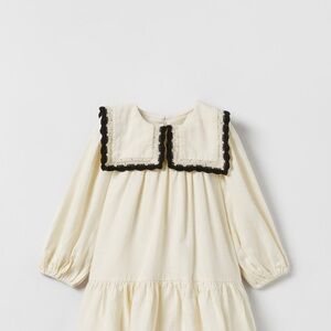 Zara Cream and Black Kids Formal Dress
